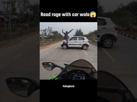 Road rage with car wala😱#kawasaki #kawasakininja #zx10r #z900 #rider #shorts #trending #viralvideo