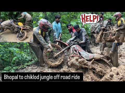 Bhopal to chiklod amargad waterfall jungle ride 🐅on @reisemoto torqR 🛞 #bhopal #offroad #biker