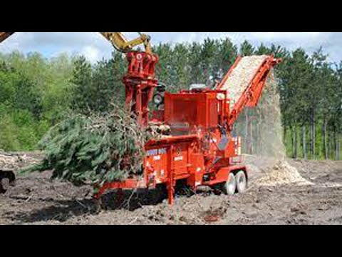 Dangerous Powerful Wood Chipper Machines Working, Fastest Tree Shredder Machines Technology