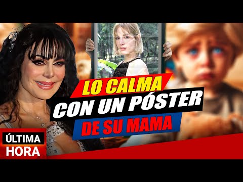 Maribel Guardia calma a su nieto poniéndole un póster de Imelda para que no la extrañe.