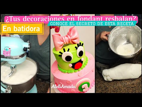 El mejor FONDANT para tus decoraciones SIN usar CMC hecho en BATIDORA