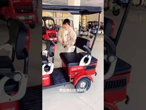 Four-wheeled vehicle with shed rain curtain#tricycle #wheelchairlife #golfcart #scooter #mobility