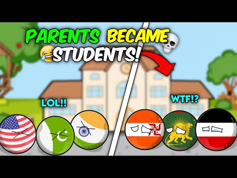 When countryballs parents became students 😂 (P2) Surprise test 🥶