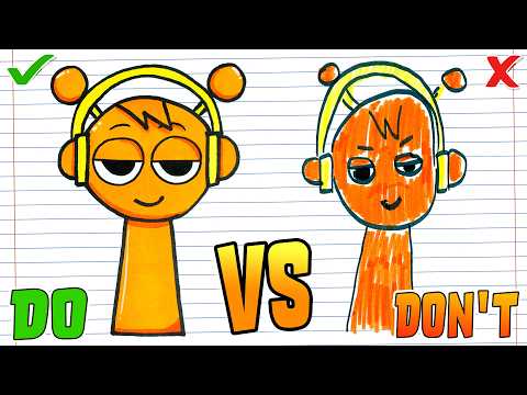 DO & DON'T DRAWING EASY OREN | INCREDIBOX SPRUNKI