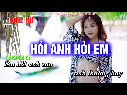 Hỏi Anh Hỏi Em Karaoke Tone Nữ Dễ Hát – Hoàng Dũng Karaoke