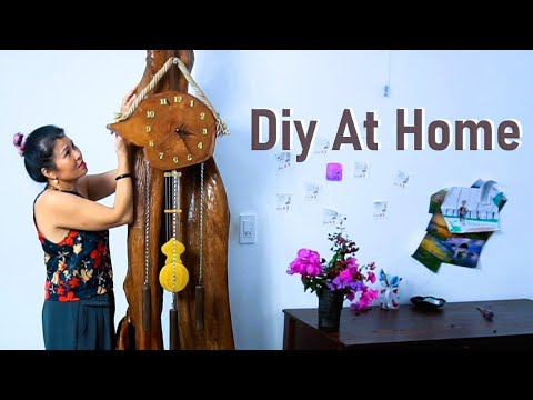 Make your own Clock from a Dry Tree Stump - Driftwood Clock