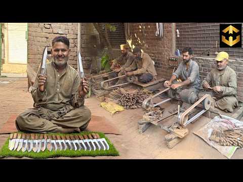 Amazing process of making Knife from Old Steel | Factory Mass Production