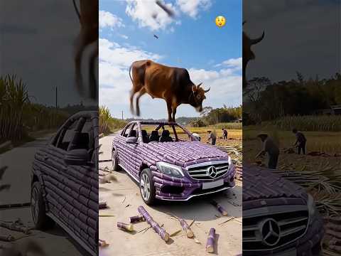 Cow ne car kaise bana diya ๐๐ #shorts #funny