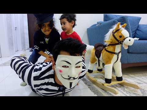 الحرامي ياخذ العاب حمودي والشرطية سارة تمسكة !!