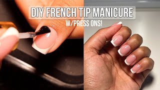 FRENCH TIP RUSSIAN MANICURE AT HOME | HOW MY SETS LAST 4 WEEKS!