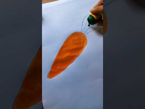 Colour  mixing carrots🥕🥕🥕😄#youtubeshorts #art #anirbandrawingacademy