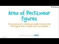 Finding Area of Rectilinear Figures