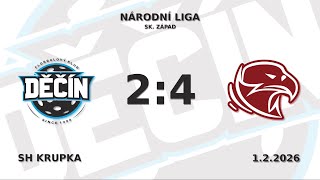 Sestřih utkání Národní ligy Děčín vs. FBC VHST Kutná Hora