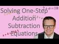 Solving One-Step Addition and Subtraction Equations