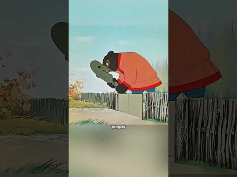 A bear built a small cart out of wood.