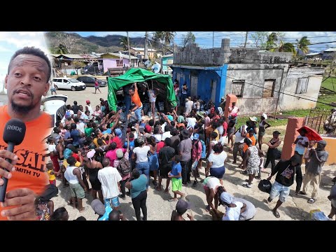 The people are reaching a state of desperation | we couldn't contain the crowd | Hurricane relief