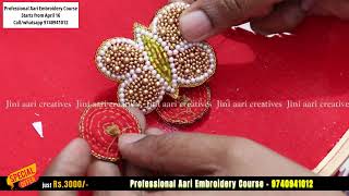 Butterfly model Aari Tassels making | Professional Aari course - Admission open 9740941012