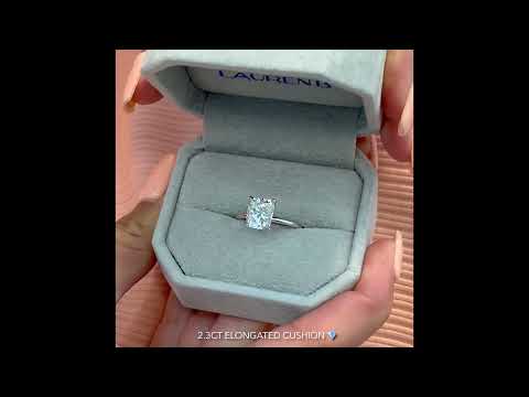 2.3 carat Cushion Cut Solitaire Engagement Ring