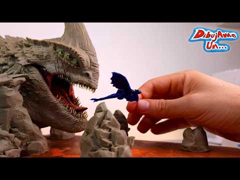 Como hacer a FURIA NOCTURNA vs MUERTE ROJA Como Entrenar a Tu Dragon de Plastilina || DibujAme Un