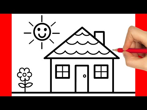 COMO DIBUJAR UNA CASA