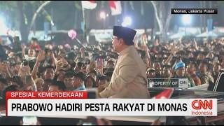 Presiden Prabowo Hadiri Pesta Rakyat di Monas