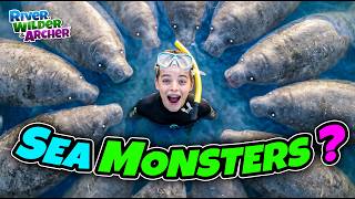 1000 GIANT SEA MONSTERS?! Kids swim with Manatees
