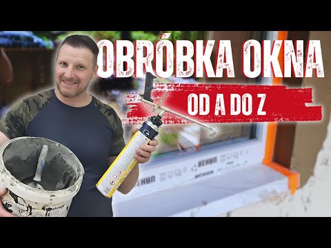 Obróbka okna PIRem, montaż parapetu i narożników