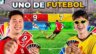 FAÇA O GOL NA SUA COR!! 🎨 MAS CADA NÚMERO É UM TIPO DE CHUTE DIFERENTE!! 😱 *UNO DE FUTEBOL ⚽️🃏 
