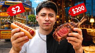 24 HORAS comiendo BARATO vs CARO en Nueva York… ¿De verdad vale la pena gastar MÁS? 🇺🇸💸