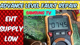 EHT supply low in Samsung crt colour TV. Important information. 