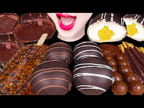 ASMR Chocolate Mochi Dessert 초코퐁당 모찌 디저트 먹방 Mukbang, Eating