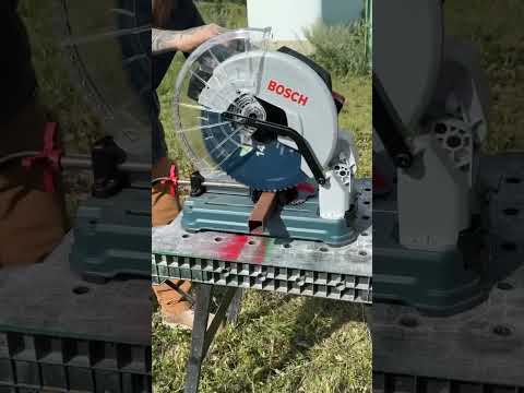 lower rpm and instead of using an abrasive wheel it uses a 14" carbide blade#tools