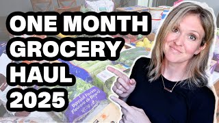 ONE MONTH GROCERY SHOPPING | CHEAP GROCERY SHOPPING ON A BUDGET 2025