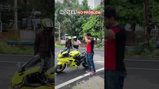 NO SEAT , NO PROBLEM😆🤣 #farazstuntrider #hayabusa #superbikes #bikers
