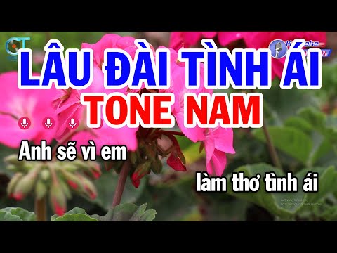 Karaoke Lâu Đài Tình Ái Tone Nam ( E ) Nhạc Sống Đồng Sen