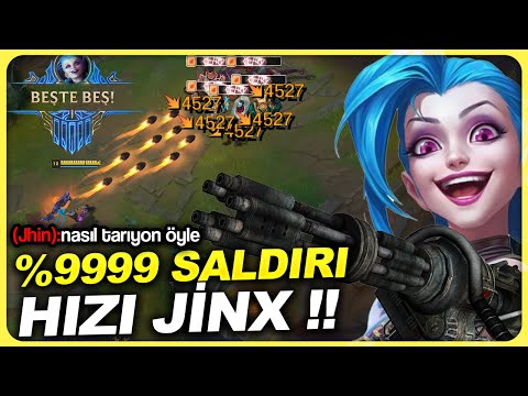 TERMİNATÖR JİNX !! SINIRSIZ SALDIRI HIZI !! 45 KİLL PENTA !! | Ogün Demirci