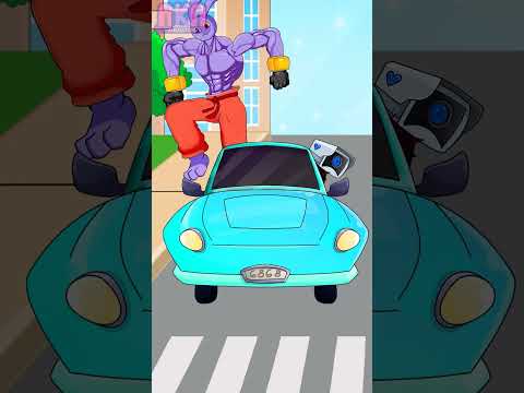 Who will Help Disable Pomni Cross the Road and Find the Wanted Man? | Funny Cartoon #shorts