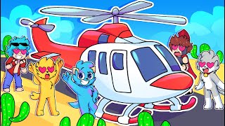 Conseguí Un HELICOPTERO para Viajar por el Desierto en Roblox 🚁😱 con LOS COMPAS