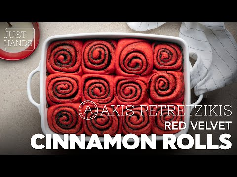 Red Velvet Cinnamon Rolls | Akis Petretzikis