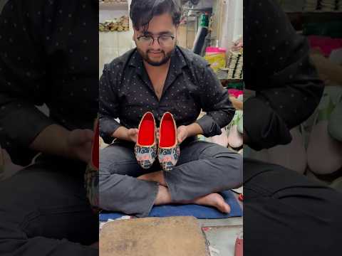 कपड़े से बना दी दुल्हन की शादी वाली जूती 😱#shortsfeed #shots #how #howto #india #viralpost #making