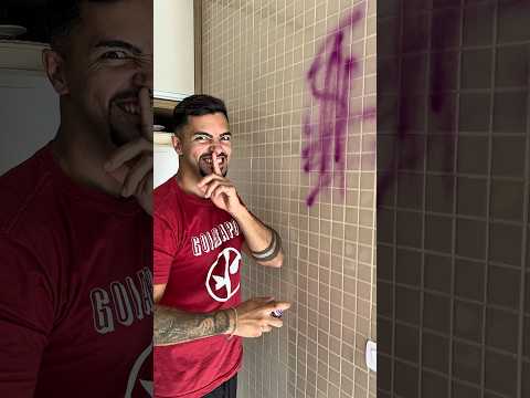 PINTEI A PAREDE DA MINHA CASA INTEIRA DE ROXO #shorts