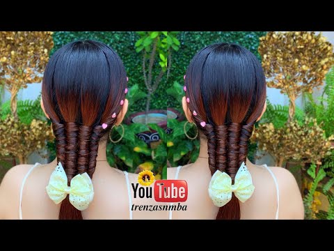 😱 increíble peinado en trenza doble ✨ peinados rápidos