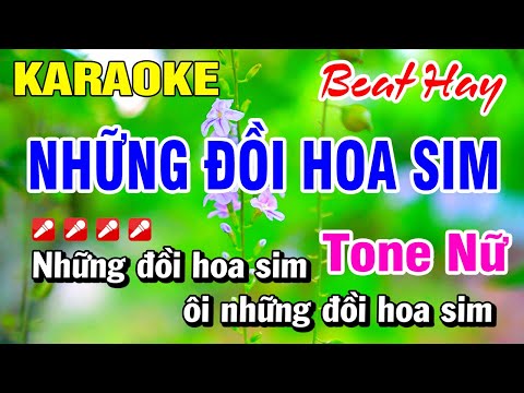 Karaoke Những Đồi Hoa Sim (Beat Hay) Nhạc Sống Tone Nữ 2025 | Hoài Phong Organ