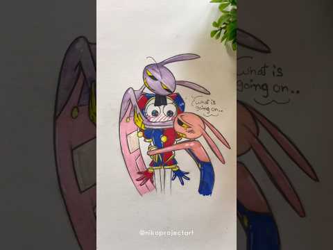 Confused pomni vs Evil Jax /🎪✨ drawing !!#tadc #theamazingdigitalcircus #イラストメイキング