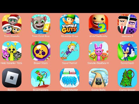 Count Master 3D,Help Spranky Tricky Puzzle,Tom Friends,Stumble Guys,Kick The Buddy,Sonic Dash,Roblox