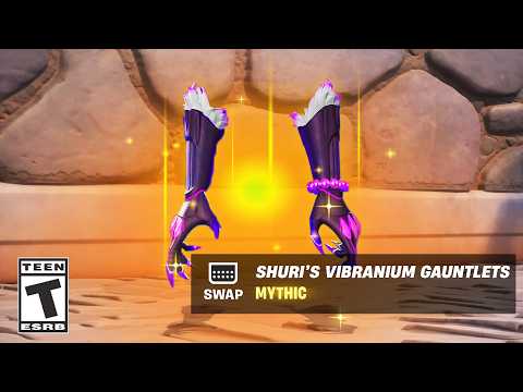 SHURI’S VIBRANIUM Mythic Gauntlets NOW in Fortnite!