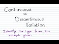Types of Variation in Genetics