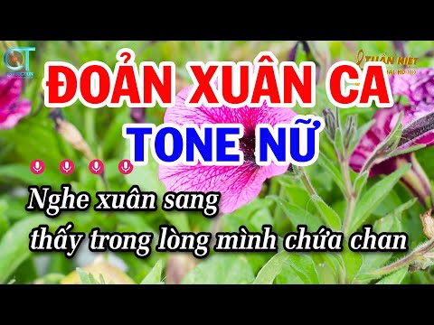 Karaoke Đoản Xuân Ca Tone Nữ ( G ) Nhạc Xuân Mới Nhất 2025 | Karaoke Tuấn Kiệt