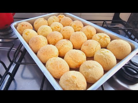 PÃO DE QUEIJO COM POLVILHO DOCE- NÃO MURCHA FÁCIL e RÁPIDO