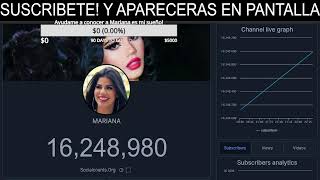 RUMBO A LOS 20 MILLONES | MARIANA | LIVE SUSCRIBERS COUNT